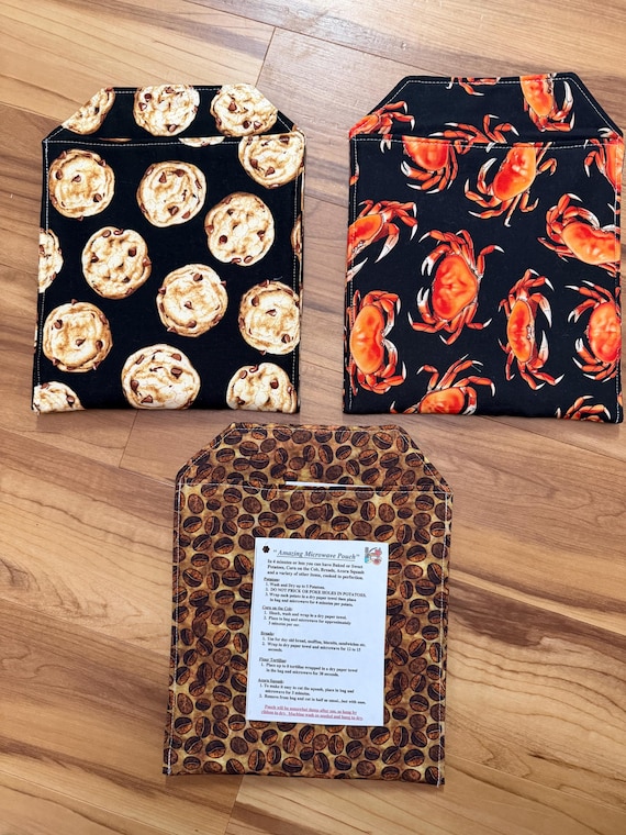 taco / corn / potato warmers or cooking microwave bag 8 1/2” x 8 1/2” other fabrics!