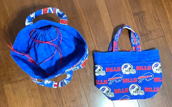 Football themed padded shoulder bag for shopping, diaper bag, travel or beach with free matching change purse