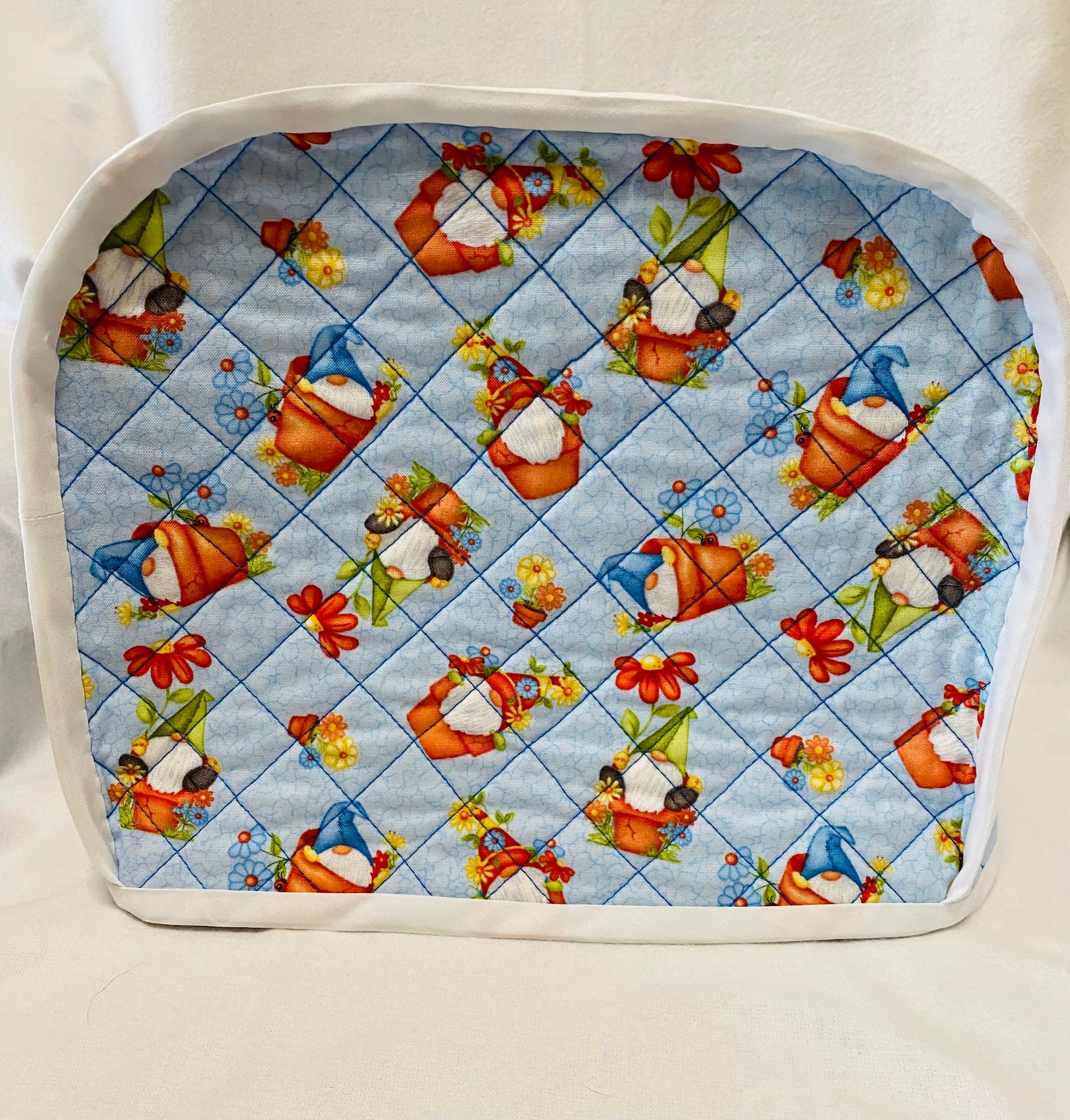 2 Slice Handmade Toaster Cover With Gnome Fabric on One Side. Etsy UK