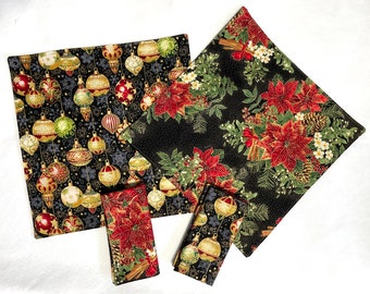 Christmas napkins set of 4 / 2 sided 15” x 15”