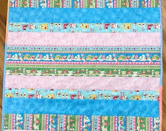 Let’s bake lap or Baby Quilt: Cotton Play Blanket, (40”x 43”)