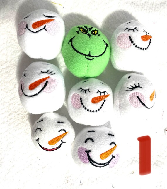 Snowball fight indoors 8 snowballs and and one or two meanies three sets available