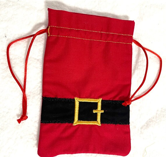 Santa bags 4 1/2“ x 7“ great for money or gift cards!