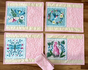 Butterfly Placemats with Matching Napkins: Summer Table Decor