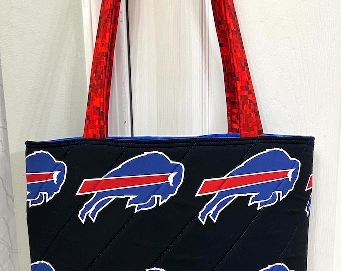 Padded Buffalo Print Tote Bag: Teacher, Travel, Everyday Use
