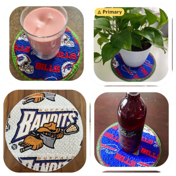 Mini table mats 9 inches in diameter Many available/ check all pictures