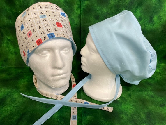 Surgical / Scrub cap Spelling custom fabric / unisex / reversible