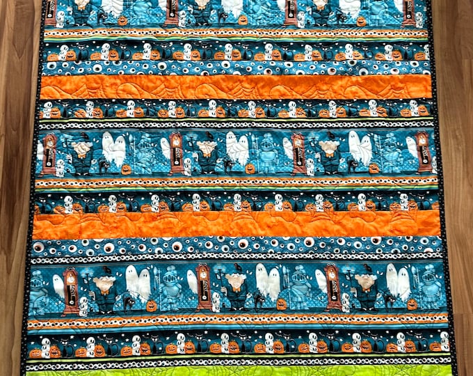 Halloween Glows 40” x 55” lightweight homemade quilted blanket ONLY ONE