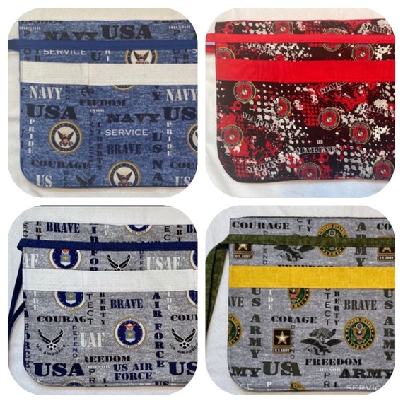 Walker or wheelchair carryall bag. Military theme