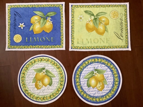 Lemons placemats Set of 2 or set of 4