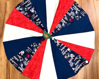 Kerstboomrok New England: omkeerbaar katoen, diameter 40 inch