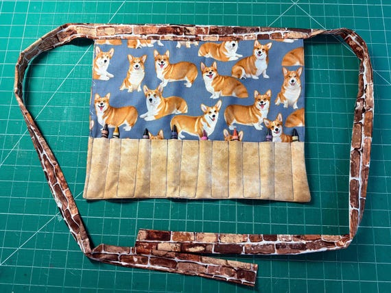 Child's Coloring themed apron / fabric ages 2-7