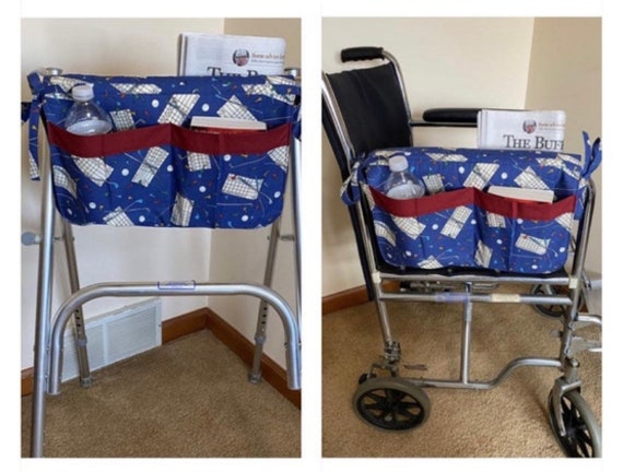 Carryall for walkers or wheelchair. Golf theme fabric