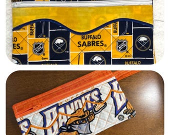 Pencil case, clutch, yellow or orange wedding, gifts or gift cards! Makes a great wallet 5” x 9 1/2”