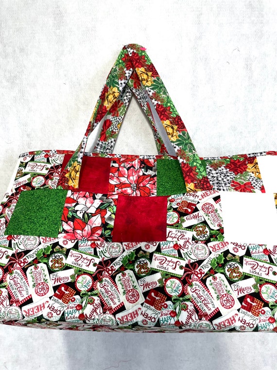 Christmas car shopping bag paddled 12” x 14” x 21”