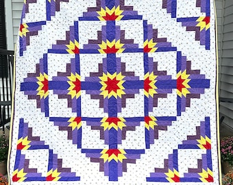 Homemade custom quilt 72” x 86” with flannel back / ONLY ONE