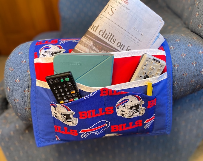 Sofa/chair caddy to support your home team; other teams by special order, add a 10 dollar upcharge.