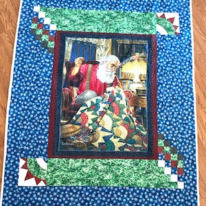 Papai Noel 54” x 76” padrões individuais de bordados personalizados em muitas áreas