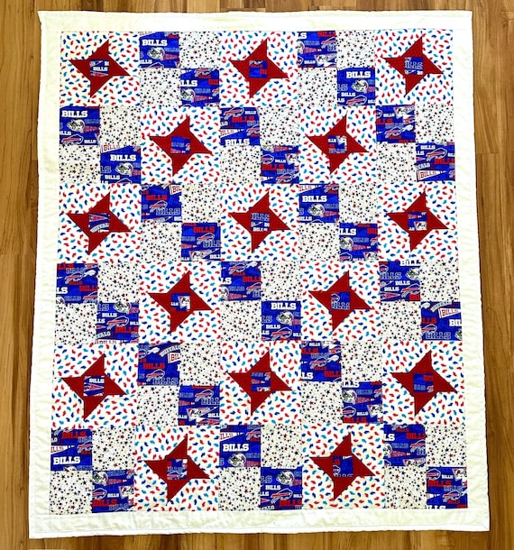 Homemade Baby Quilt: Buffalo Team Cotton Lap Quilt (47" x 57")