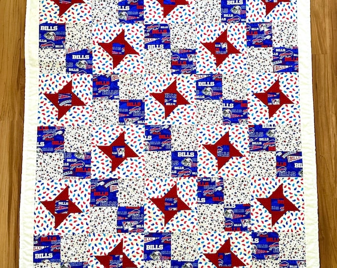 Baby or lap quilt Home town team  HOMEMADE custom quilt 47” x 57”/ ONLY ONE / minky back