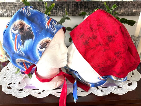 Buffalo themed / Surgical  Scrub cap / turban/ unisex / reversible