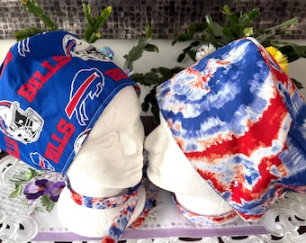 Buffalo themed / Surgical  Scrub cap / turban/ unisex / reversible
