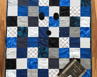 Halloween ghost / fall 42” x 52” lightweight homemade quilt and Book!
