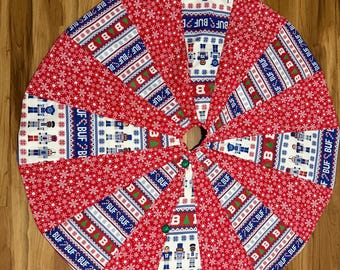 Buffalo Christmas Tree Skirt: 40" Cotton Reversible