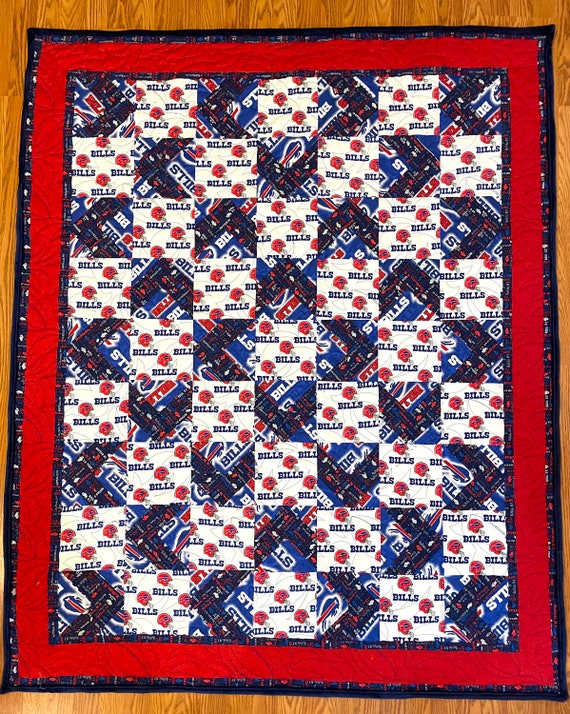 Home town teams HOMEMADE walk about custom quilt 56”x 70” another one of a kind with soft warm minky on back