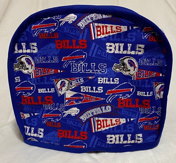 2 slice toaster cover in your hometown team fabric solid red and white inside