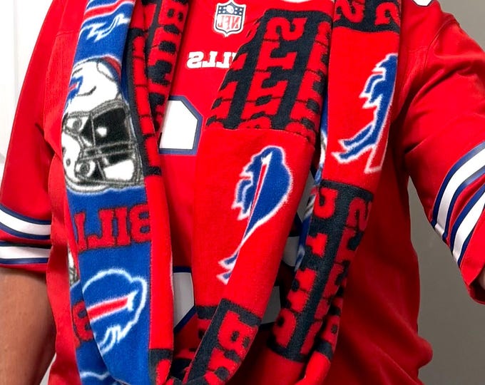 Game day football infinity scarf extra long 116”total (58” half)