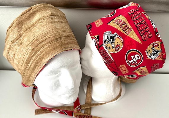 Surgical / Scrub cap / turban/unisex / buffalo / reversible custom fabric