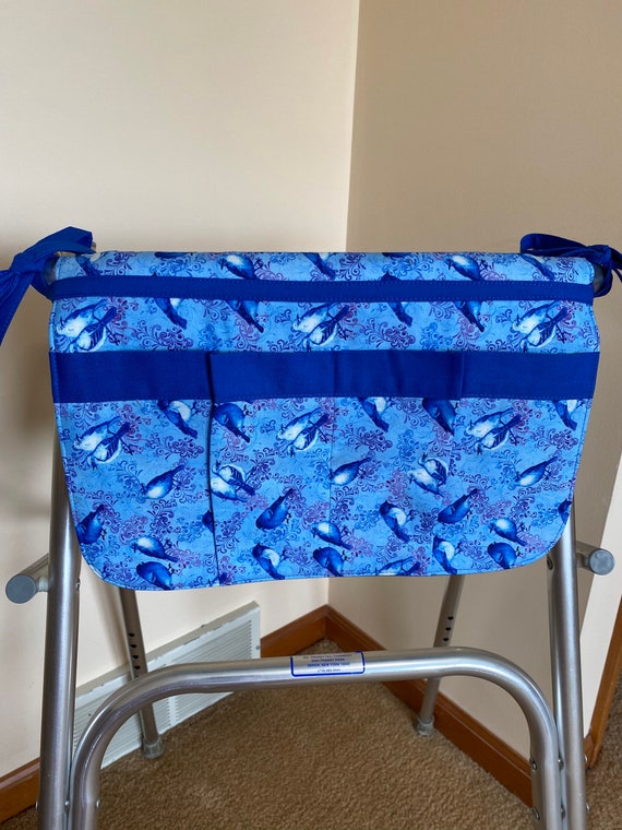 walkers or wheelchair carryall bag; bluebirds