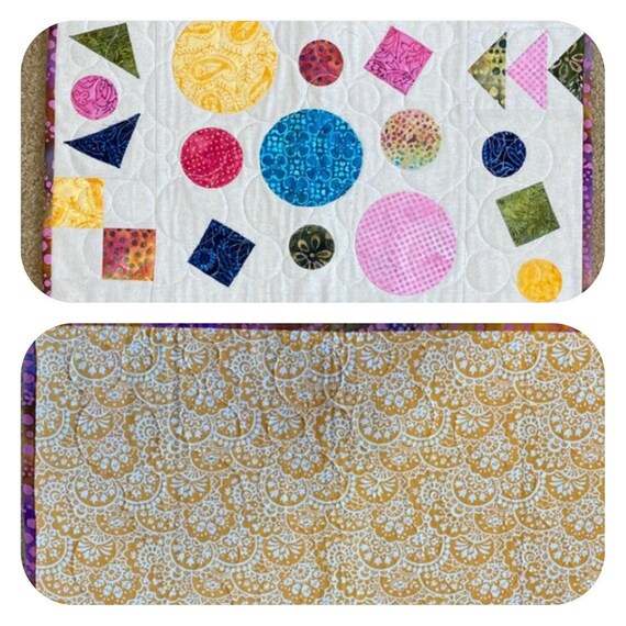 Table runner, dresser scarf, 26 by 15 inches