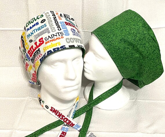 Surgical / Scrub cap 2 different themed / unisex / reversible