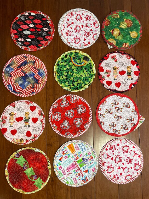 Mug rug / Mini table / candle mats 9β in diameter check all pictures
