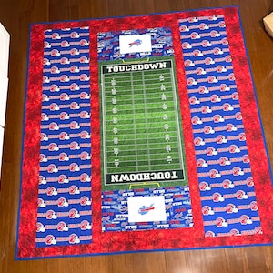 Home town teams HOMEMADE custom quilt 68” x 72” with matching gift bag / ONLY ONE