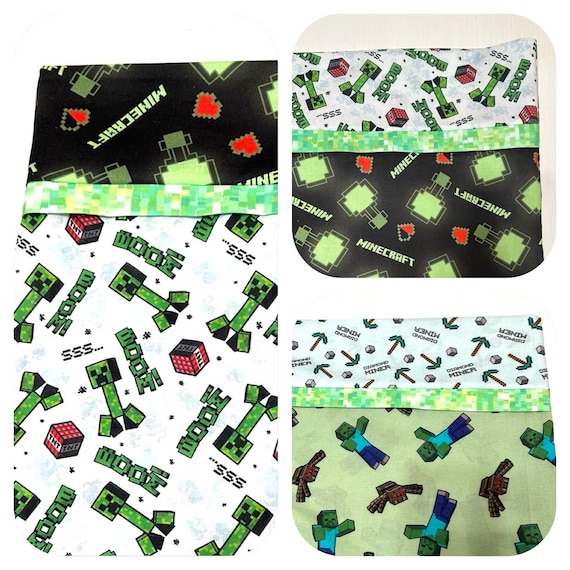 My blockheads and miners pillowcases 20” x 30” standard pillows