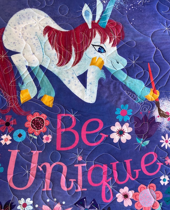 Quilt. Be Unique Unicorn design
