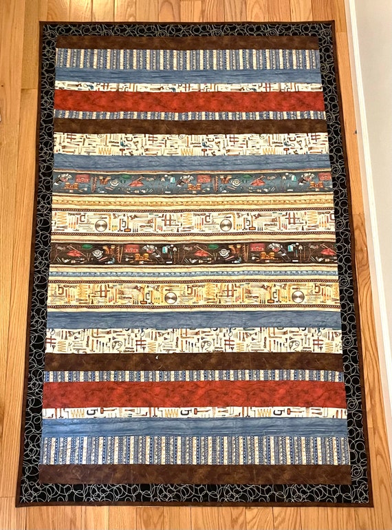 Handyman’s tools 44”x 68” custom quilt with tools themed quilting