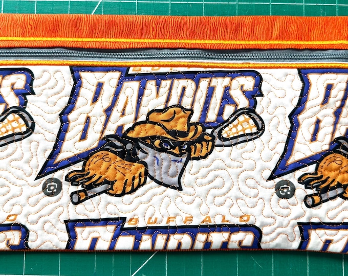 pencil case bag 7” x 11” lacrosse / buffaloes