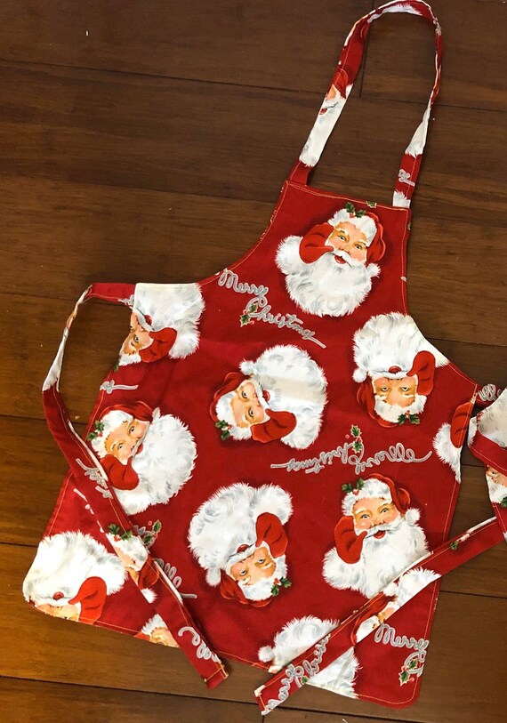 Child's Christmas / Thanksgiving themed apron / fabric ages 2-6