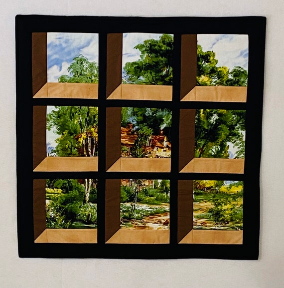 Home in the country attic window wall hanging