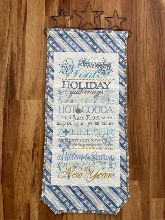 Christmas/ winter wall hanging 16” x 40”