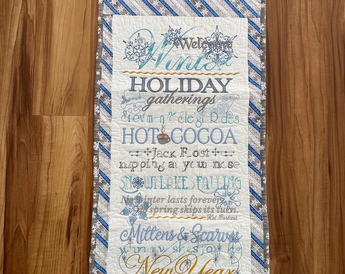 Christmas/ winter wall hanging 16” x 40”