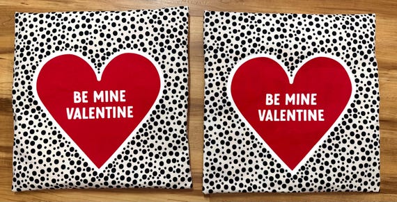 Be Mine Valentine 14 inch pillow (pillow form  included)