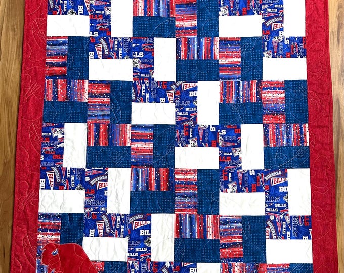 Buffalo stance Baby gift HOMEMADE custom quilt 43“ x 56“ , twins or just buy one great for car and travel