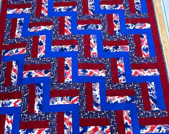Buffalo stance HOMEMADE custom quilt 78” x 90” / ONLY ONE /with matching gift bag