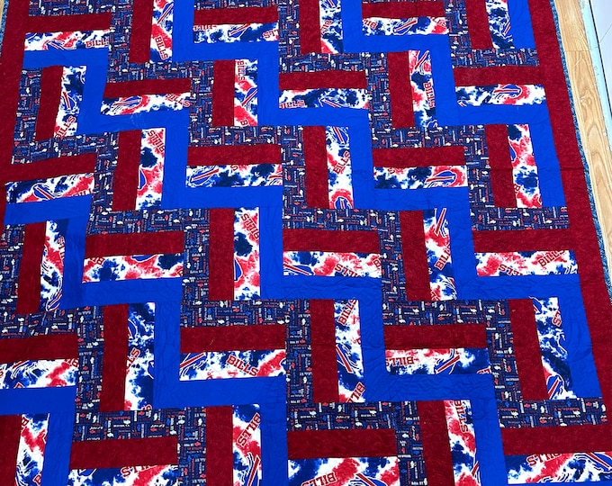 Buffalo stance HOMEMADE custom quilt 78” x 90” / ONLY ONE /with matching gift bag