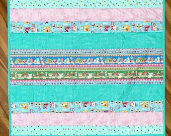 Let’s bake lap or Baby Quilt: Cotton Play Blanket, (43”x 46”)